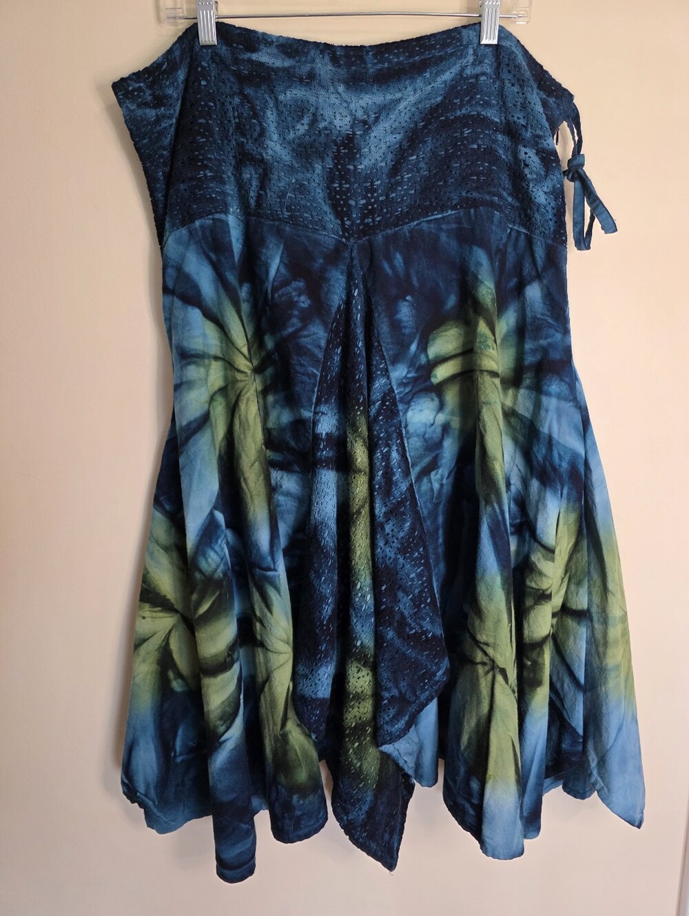 Earthbound Trading Company Tie Dye Panel Maxi Skirt.